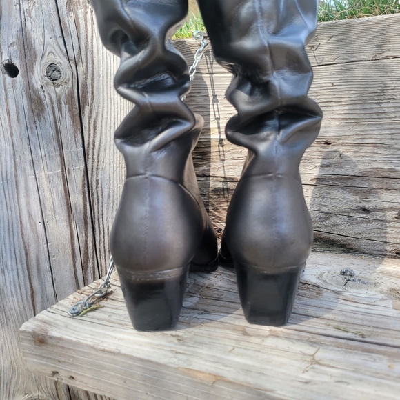 Vintage Silver Gray Womans Boots 8 - Picture 5 of 7